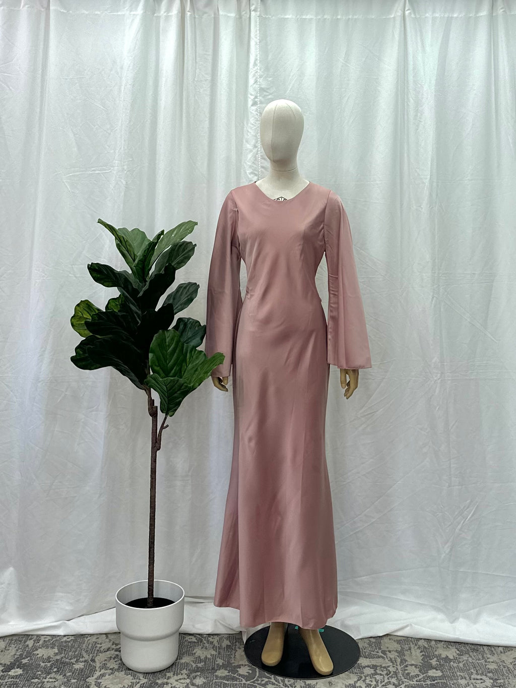 Satin Tie Back Dress