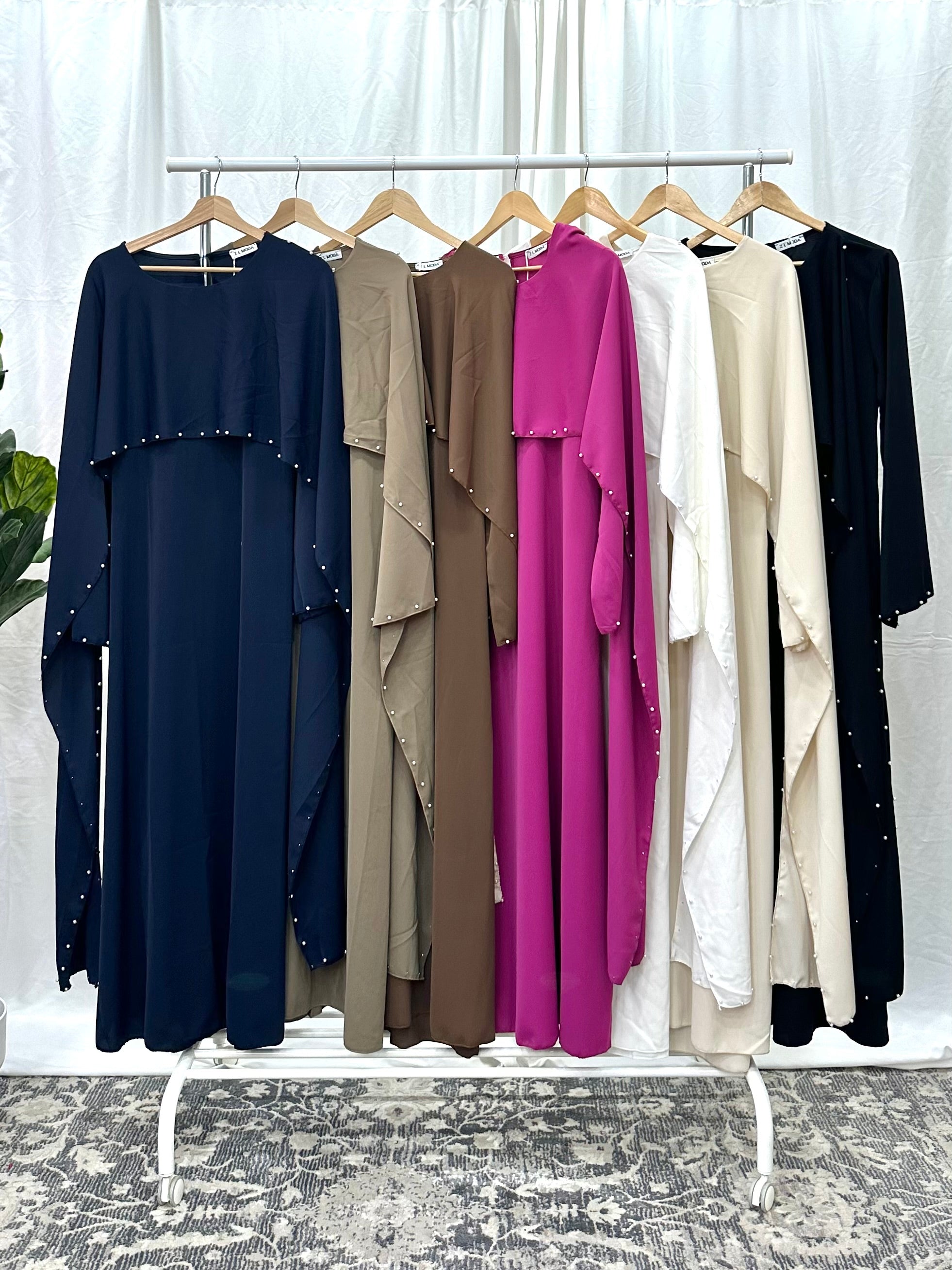 Pearl Scarf Dress with Backtie - Faiza's Closet 