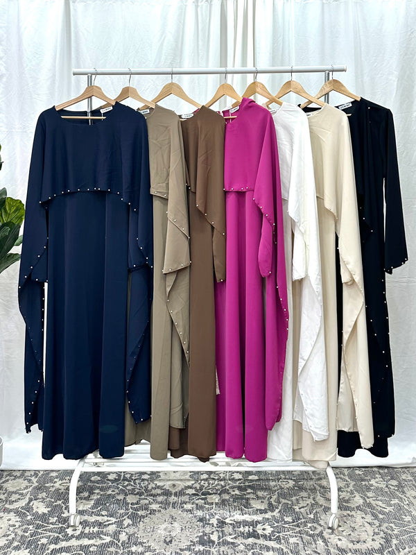Pearl Scarf Dress with Backtie - Faiza's Closet 
