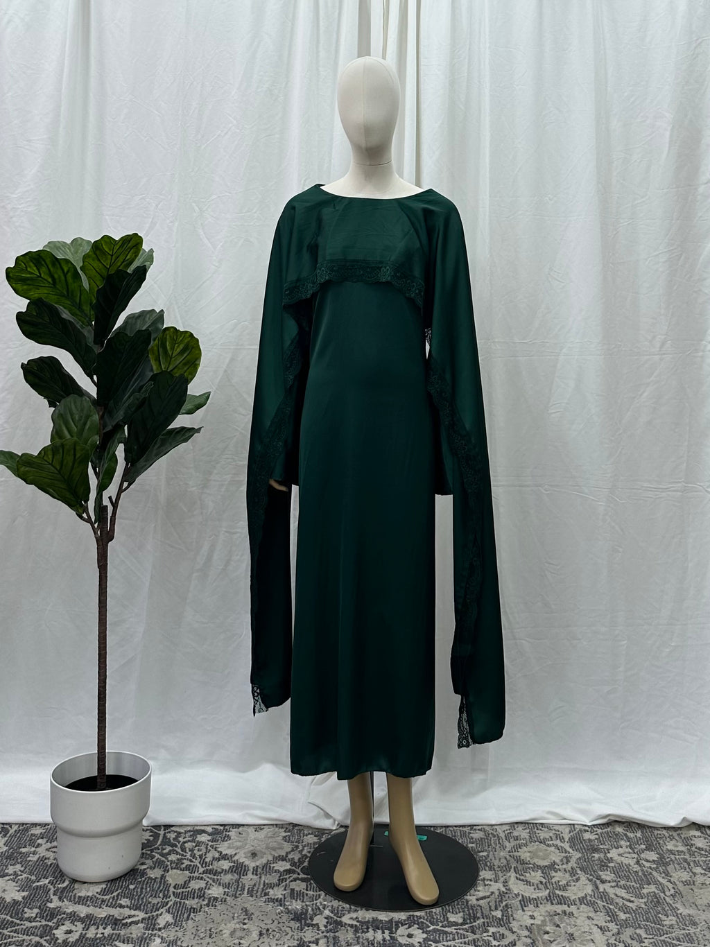 Lace Cape Dress - Faiza's Closet 