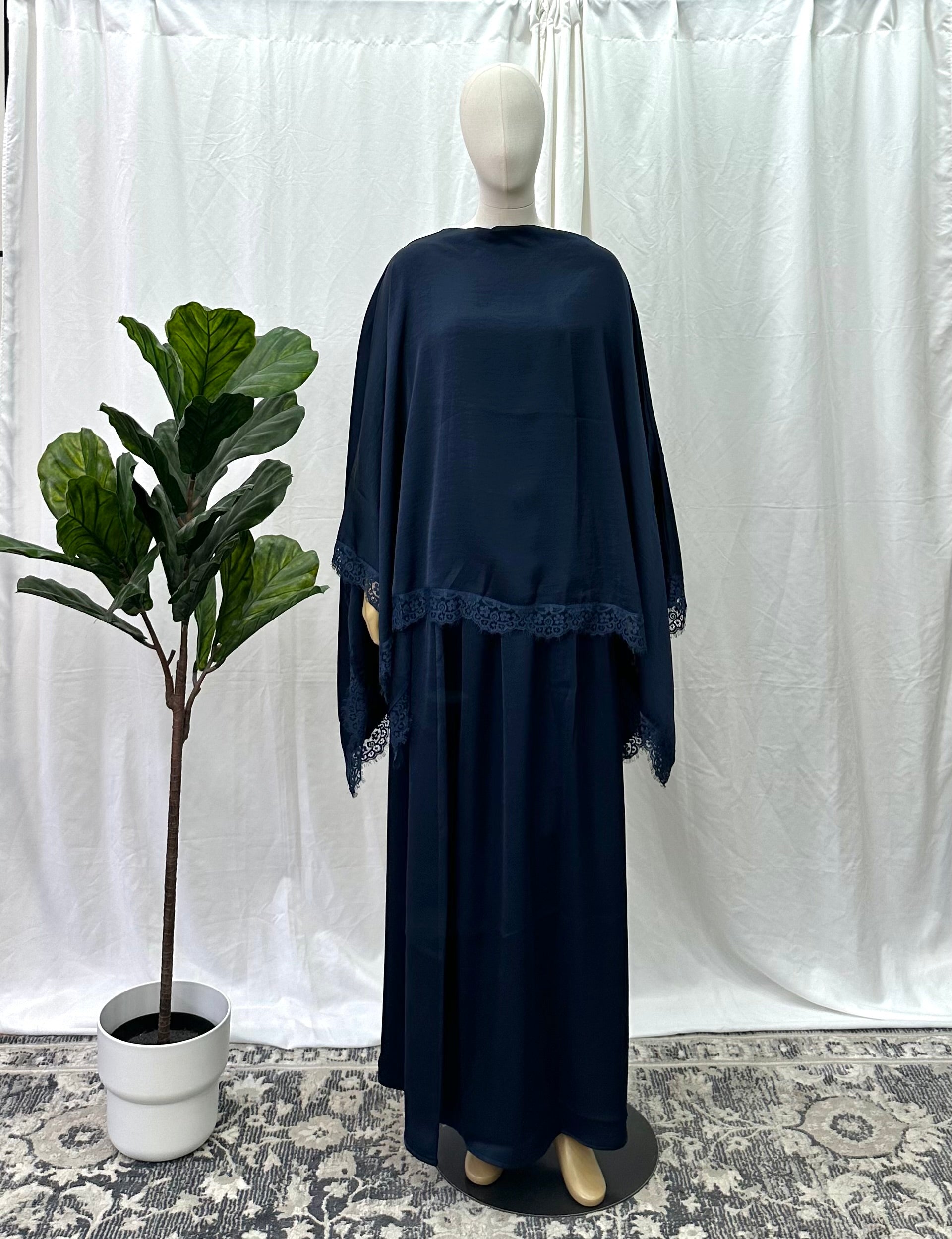 Cape Lace Skirt Set - Faiza's Closet 