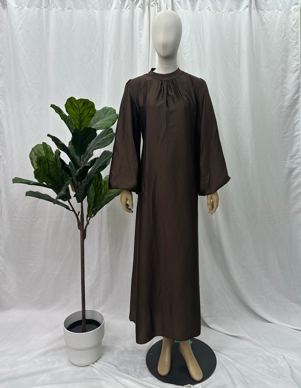 Satin Tie Back Dress - Faiza's Closet 