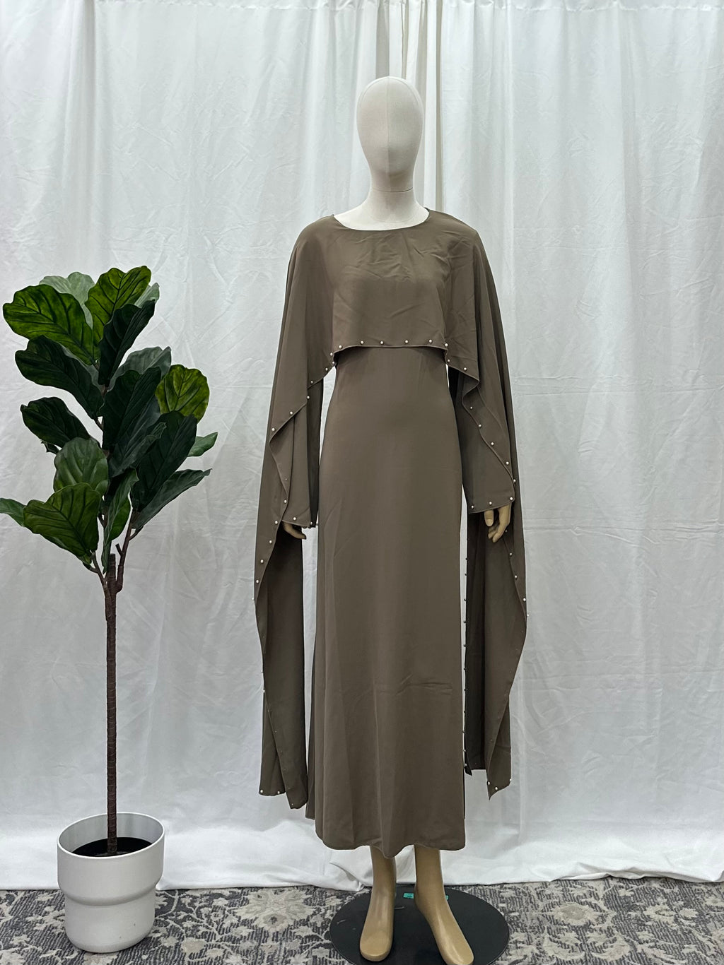Pearl Scarf Dress with Backtie - Faiza's Closet 