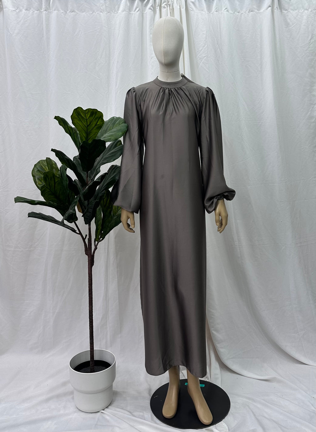 Satin Tie Back Dress - Faiza's Closet 