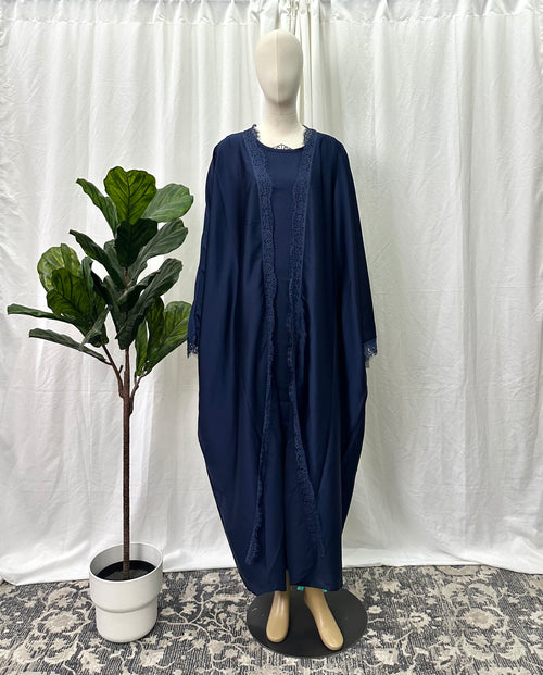 Batwing Lace Abaya - Faiza's Closet 