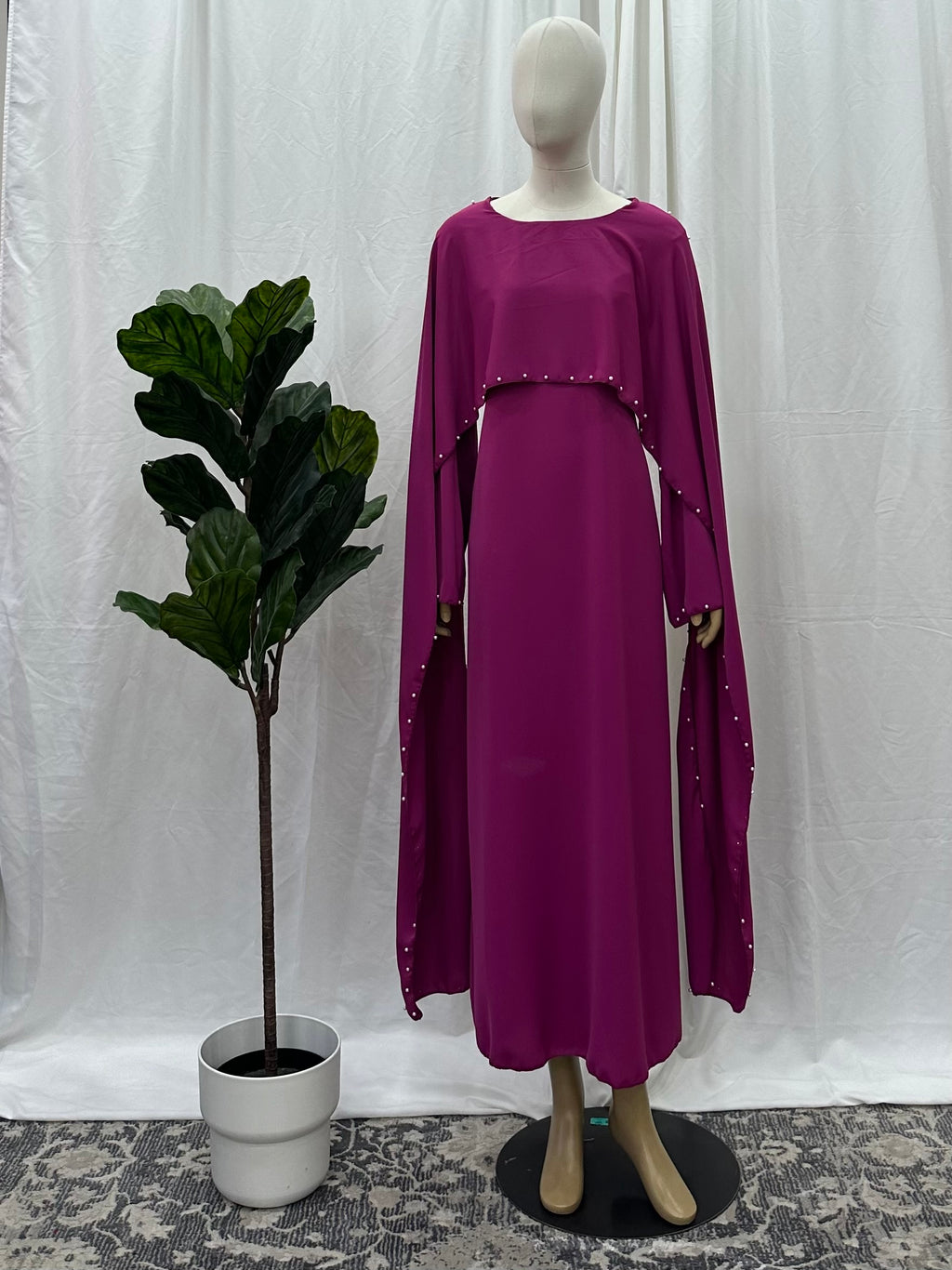 Pearl Scarf Dress with Backtie - Faiza's Closet 