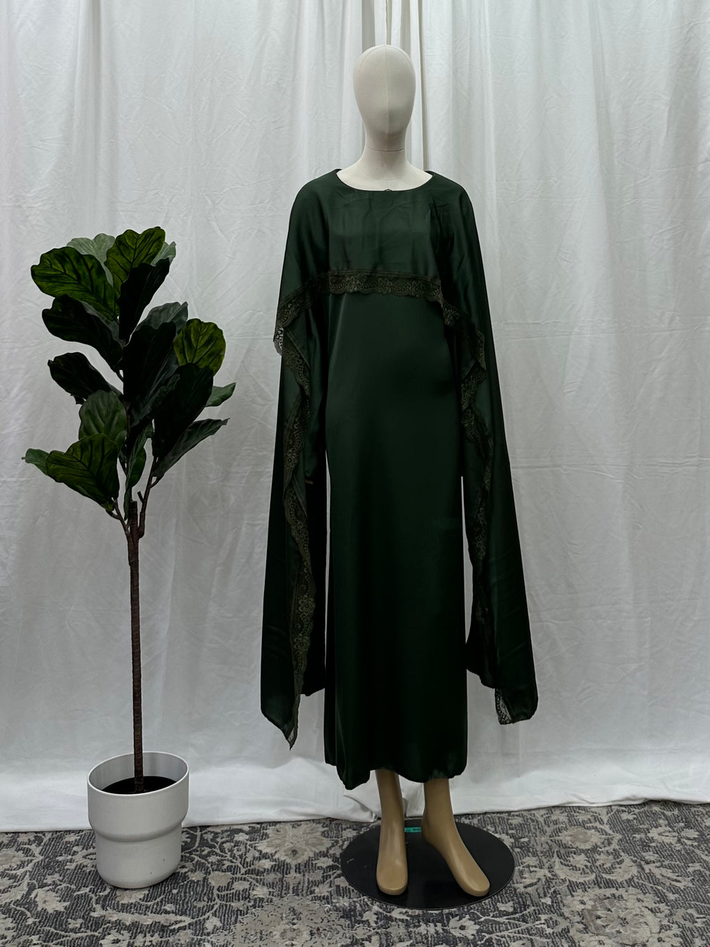 Lace Cape Dress - Faiza's Closet 