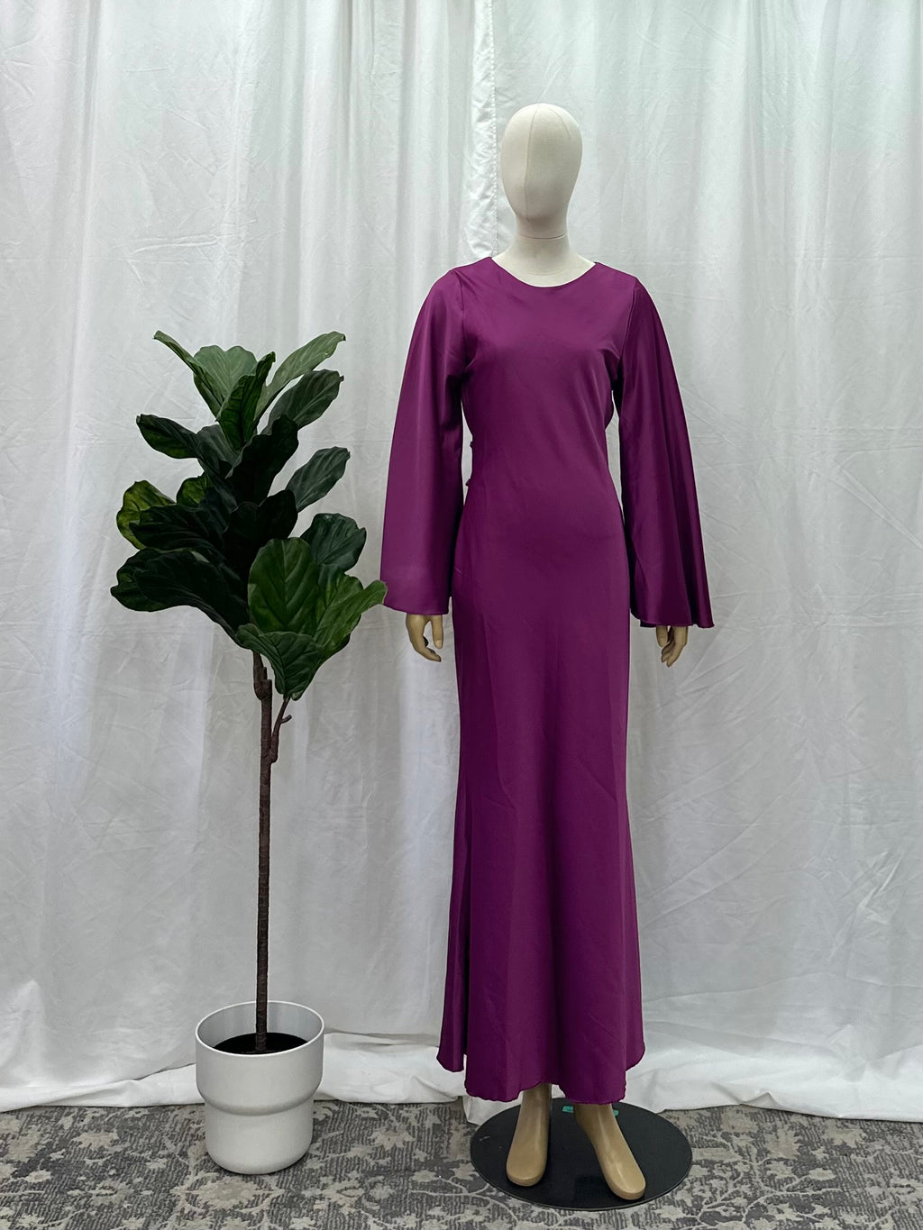 Satin Tie Back Dress