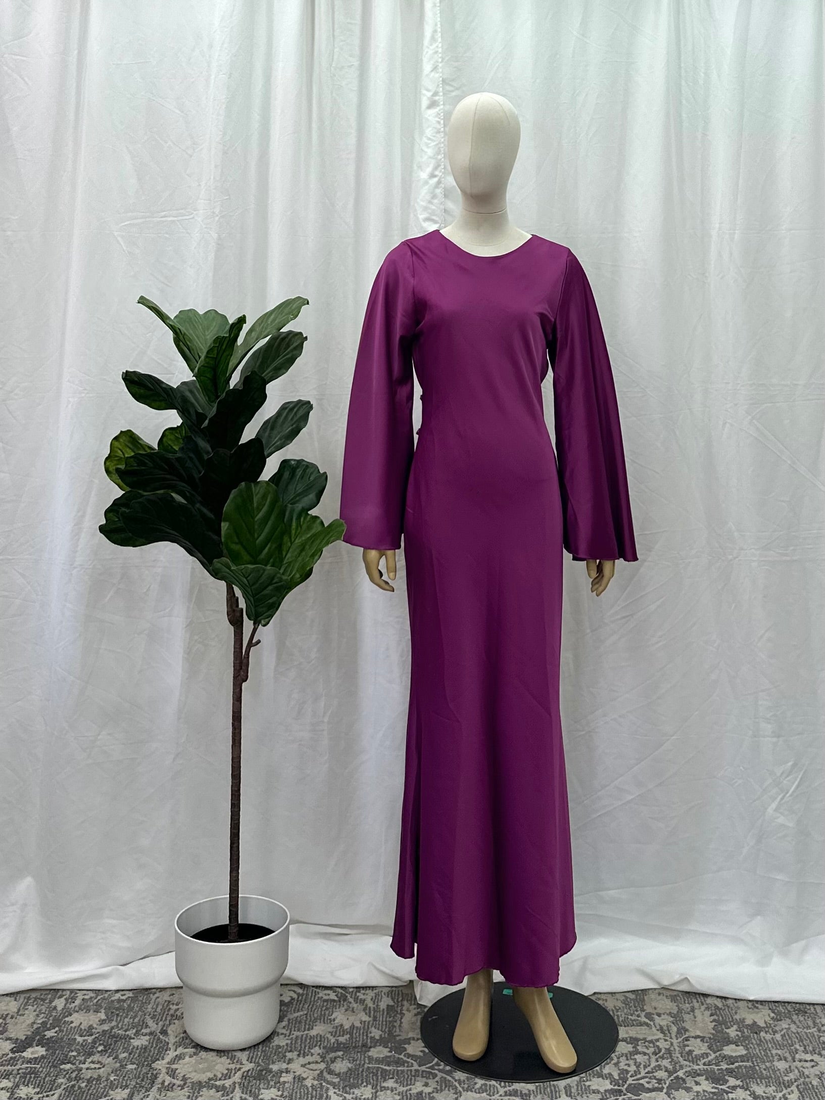 Satin Tie Back Dress