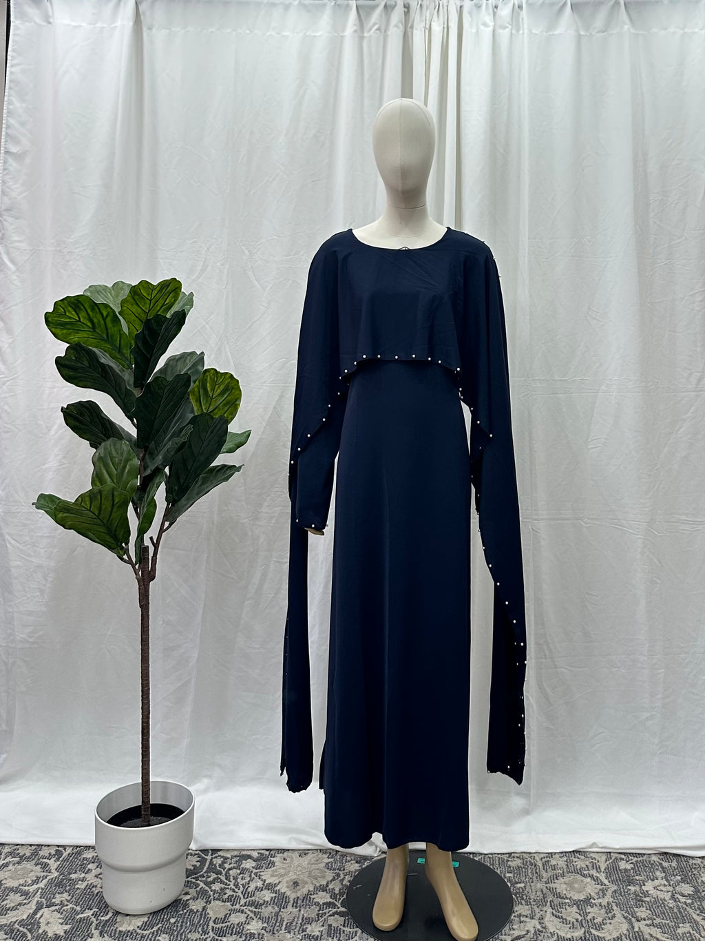 Pearl Scarf Dress with Backtie - Faiza's Closet 