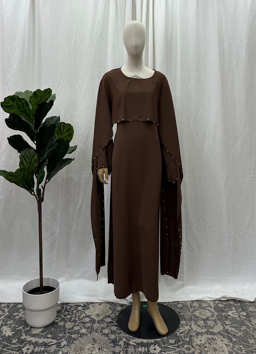 Pearl Scarf Dress with Backtie - Faiza's Closet 