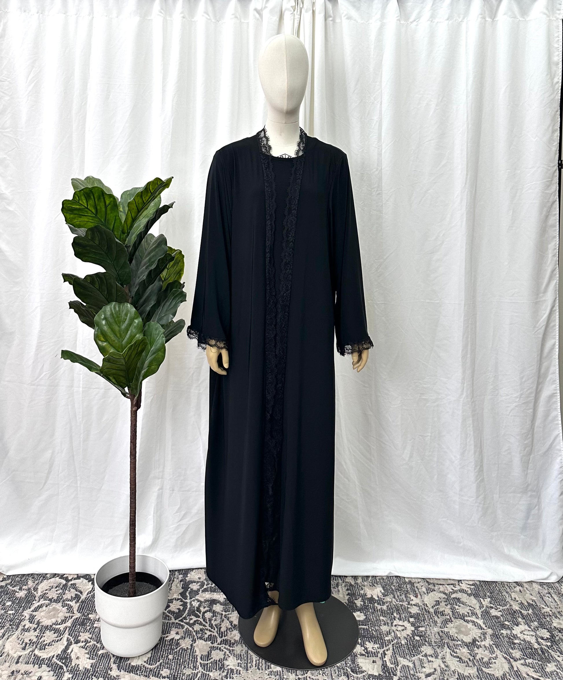 Lace Abaya - Faiza's Closet 