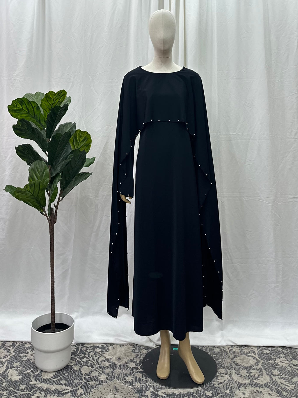 Pearl Scarf Dress with Backtie - Faiza's Closet 