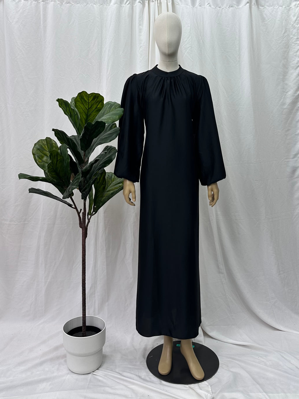 Satin Tie Back Dress - Faiza's Closet 