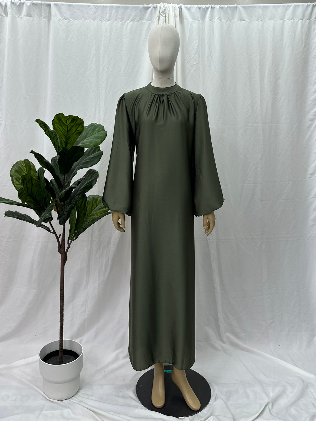 Satin Tie Back Dress - Faiza's Closet 
