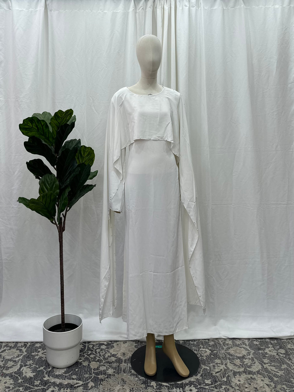 Pearl Scarf Dress with Backtie - Faiza's Closet 