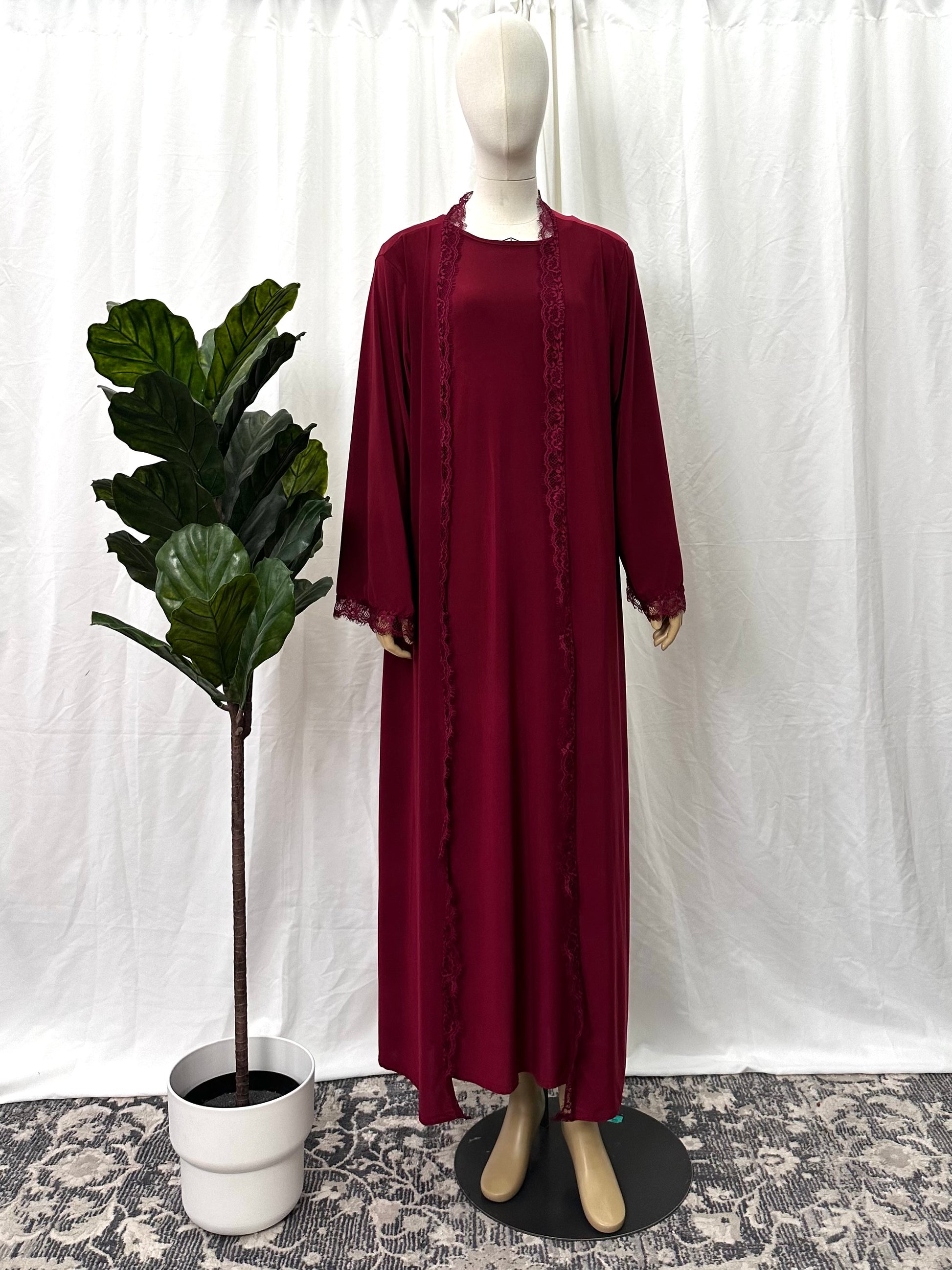 Lace Abaya - Faiza's Closet 