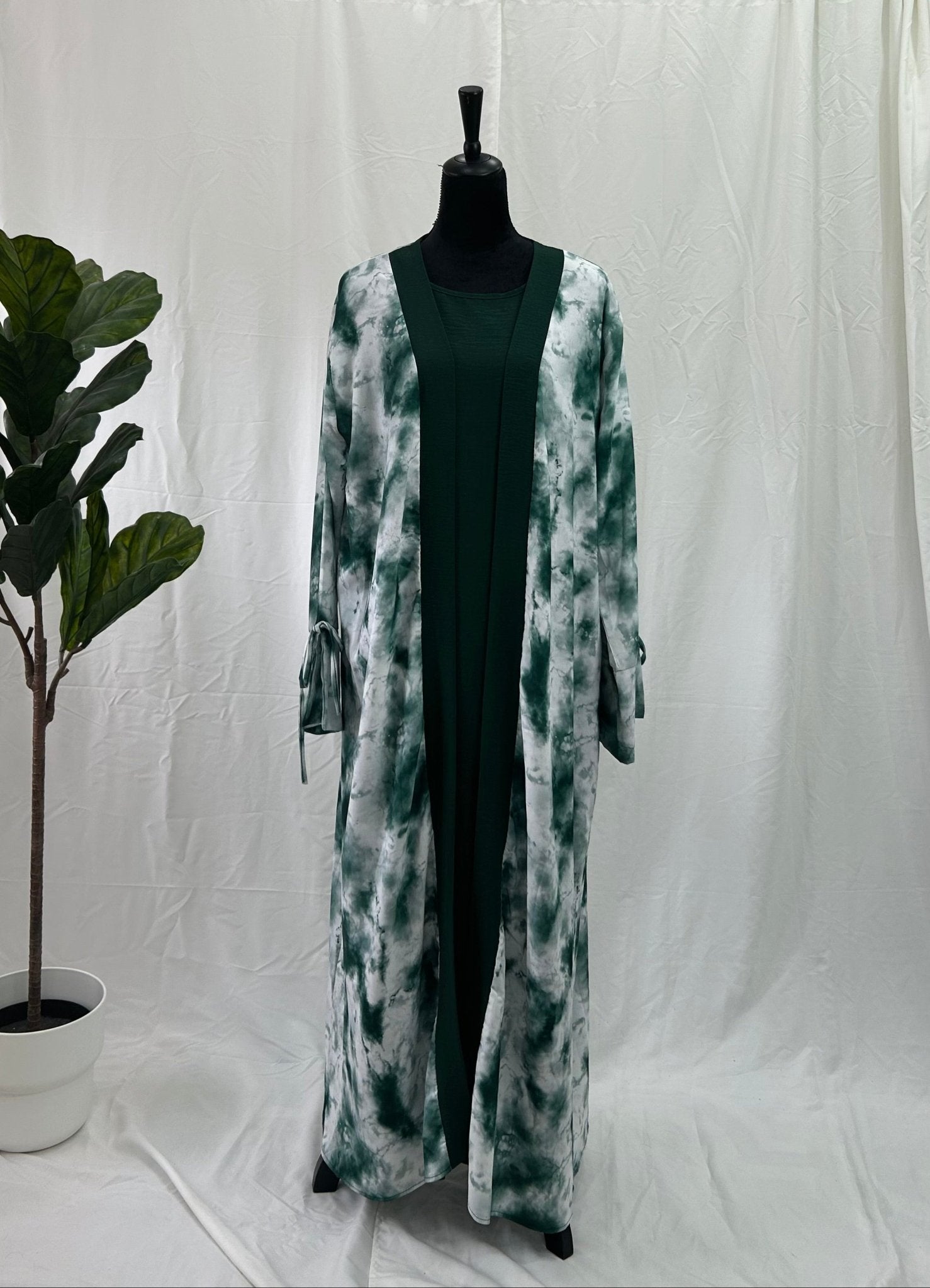 Marble Two Piece Abaya - Faiza's Closet 