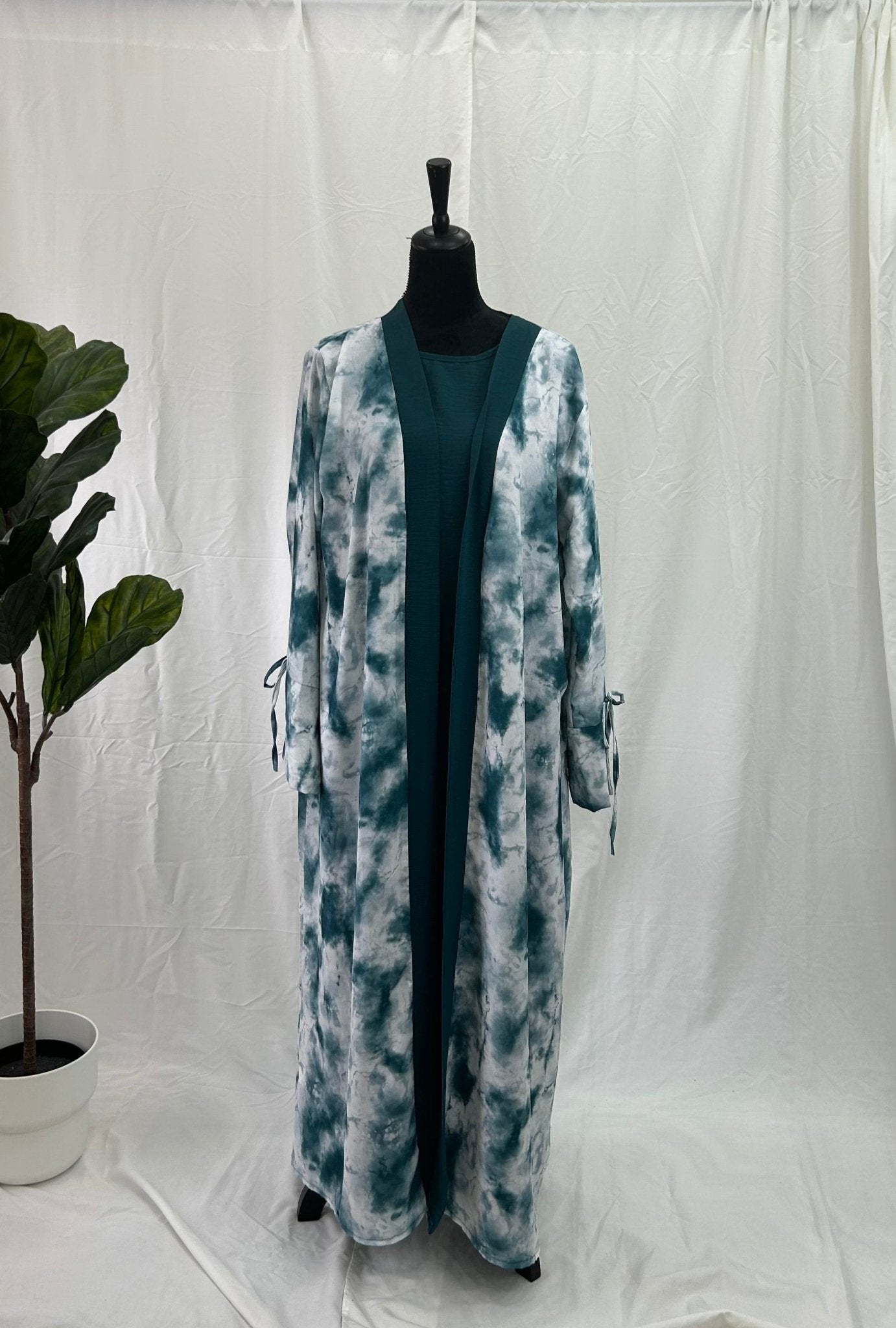 Marble Two Piece Abaya - Faiza's Closet 