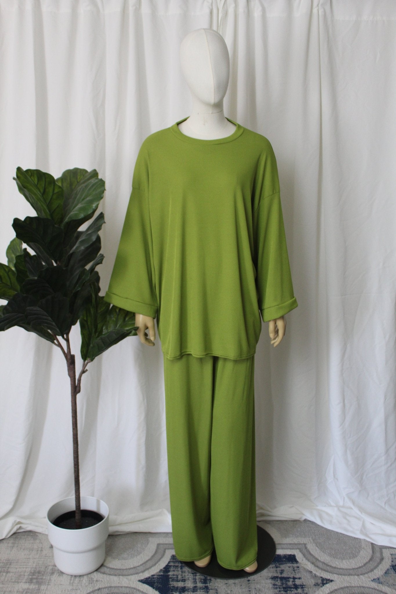 Oversized Ribbed Set - Faiza's Closet 