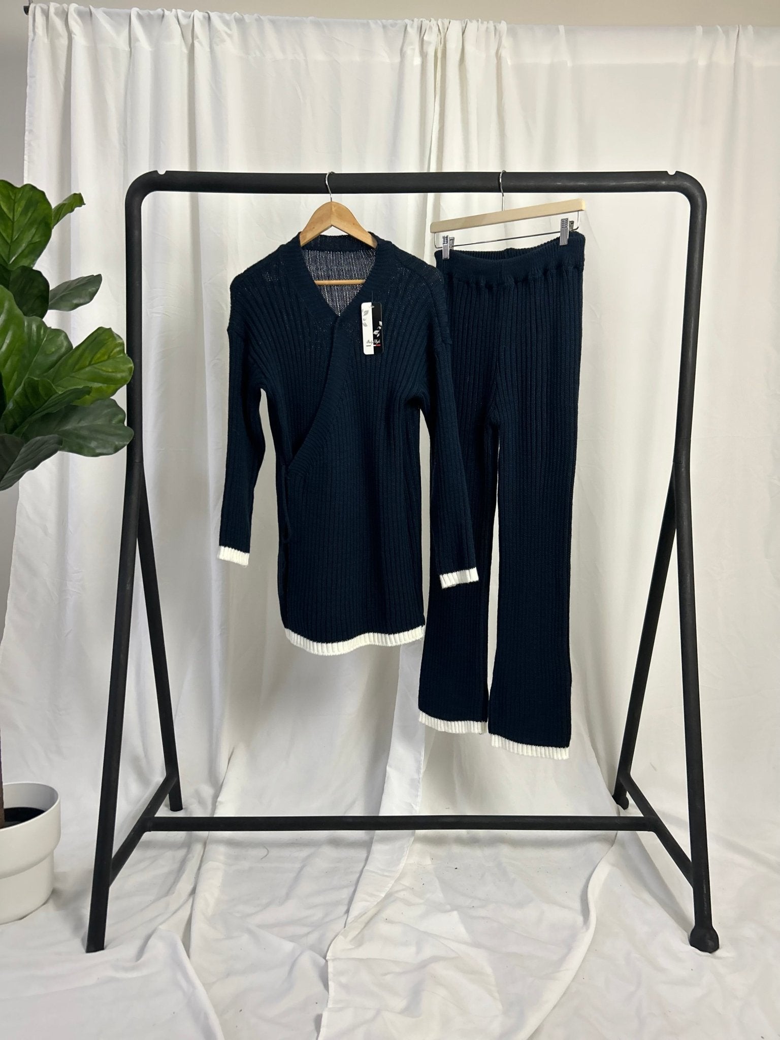 Wrap Knit Coord Set - Faiza's Closet 