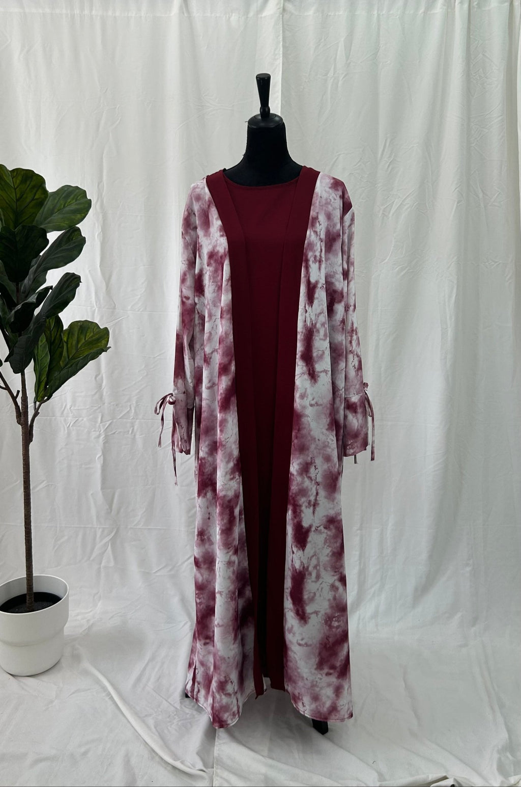 Marble Two Piece Abaya - Faiza's Closet 