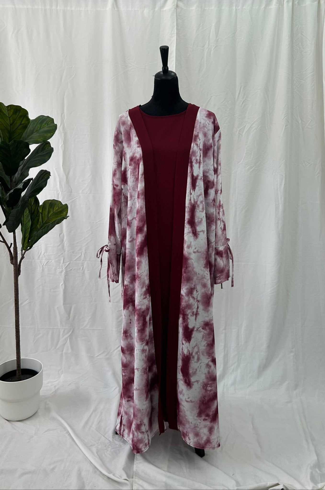 Marble Two Piece Abaya - Faiza's Closet 