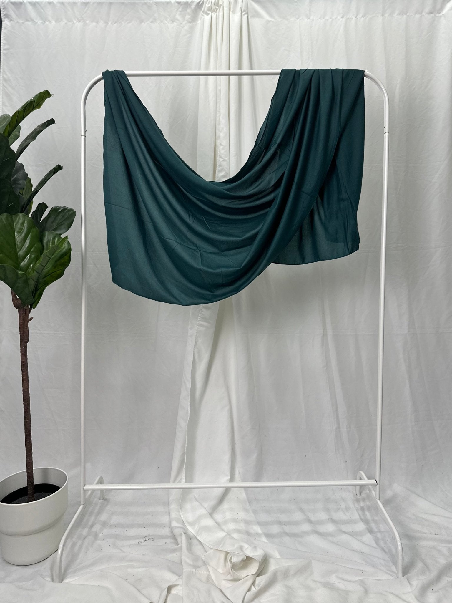 Emerald Teal Modal Hijab - Faiza's Closet 