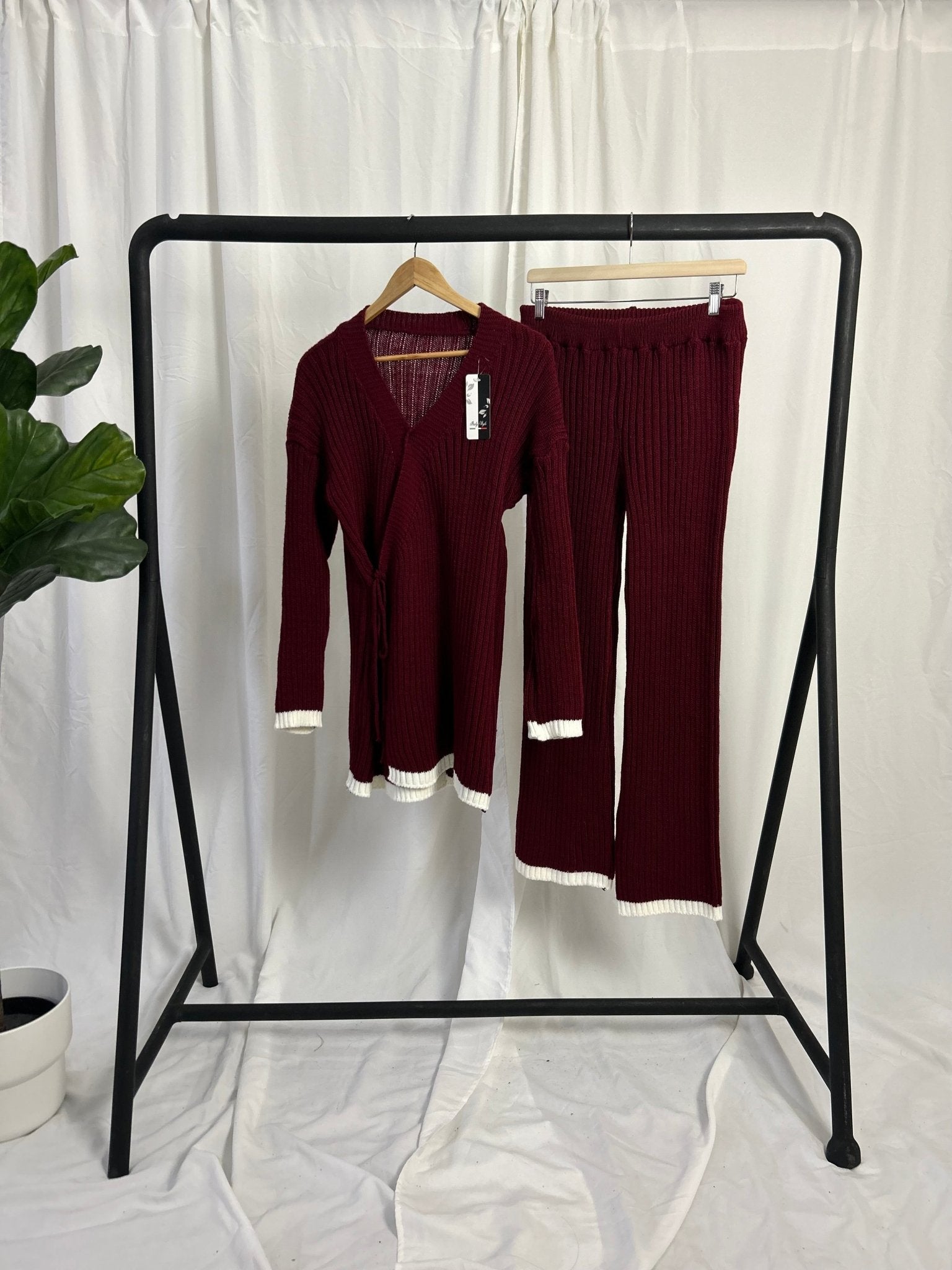 Wrap Knit Coord Set - Faiza's Closet 