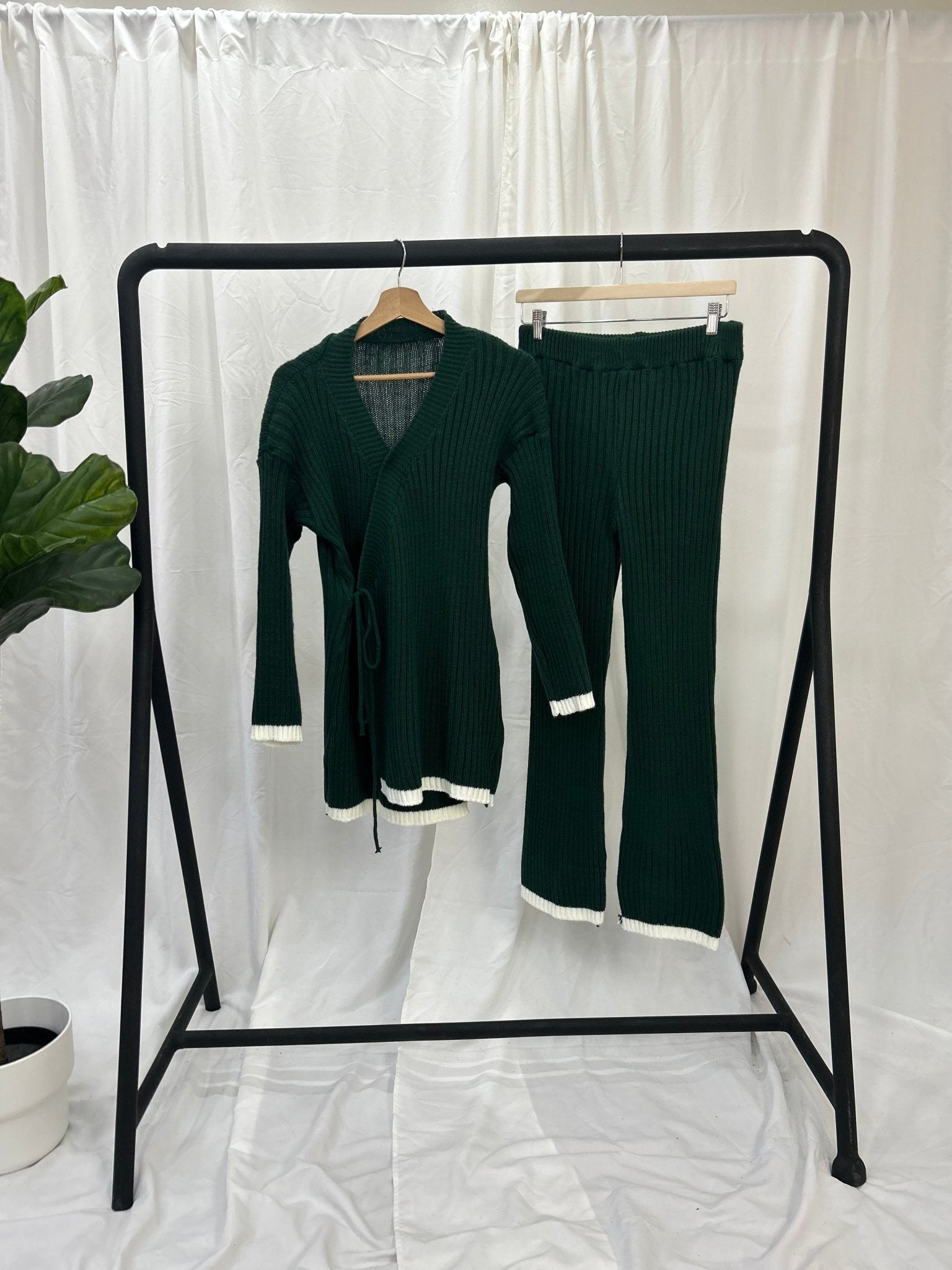 Wrap Knit Coord Set - Faiza's Closet 