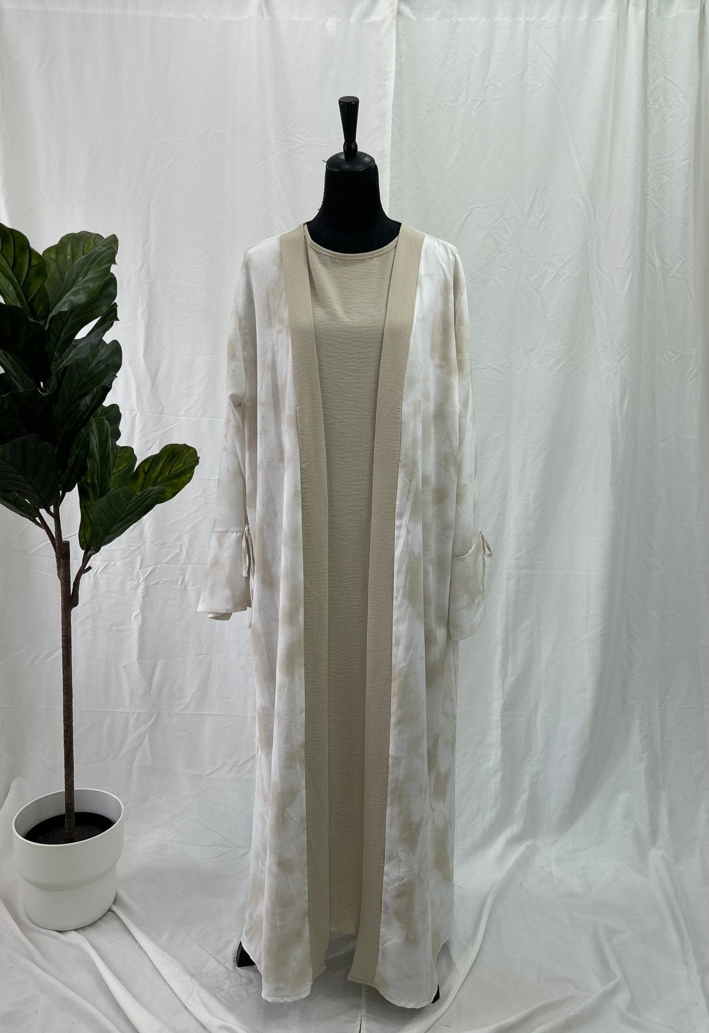 Marble Two Piece Abaya - Faiza's Closet 