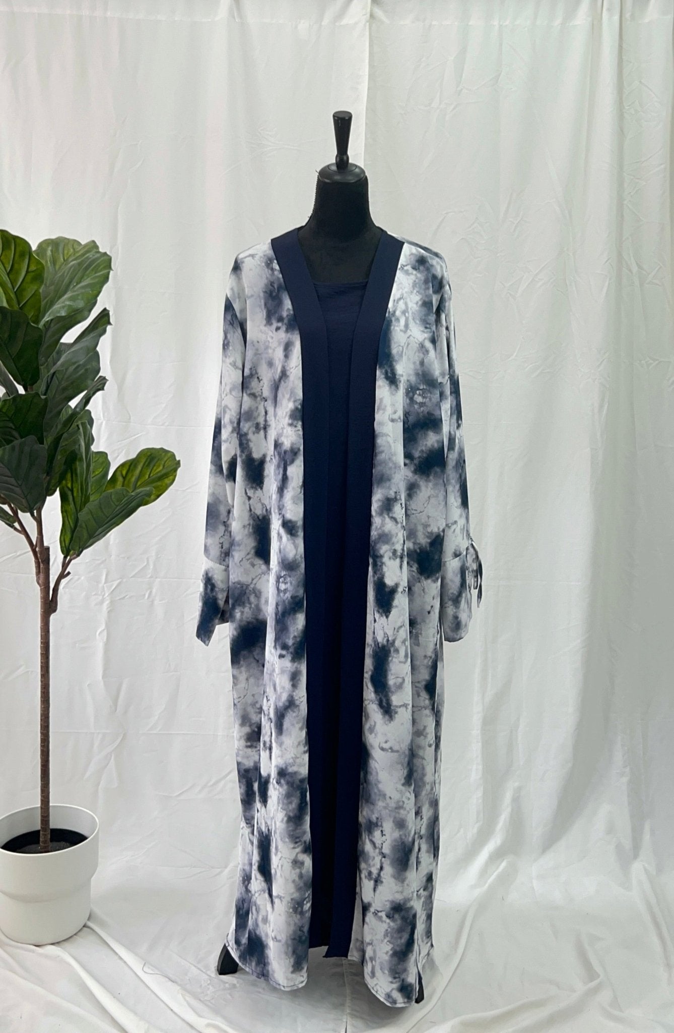 Marble Two Piece Abaya - Faiza's Closet 