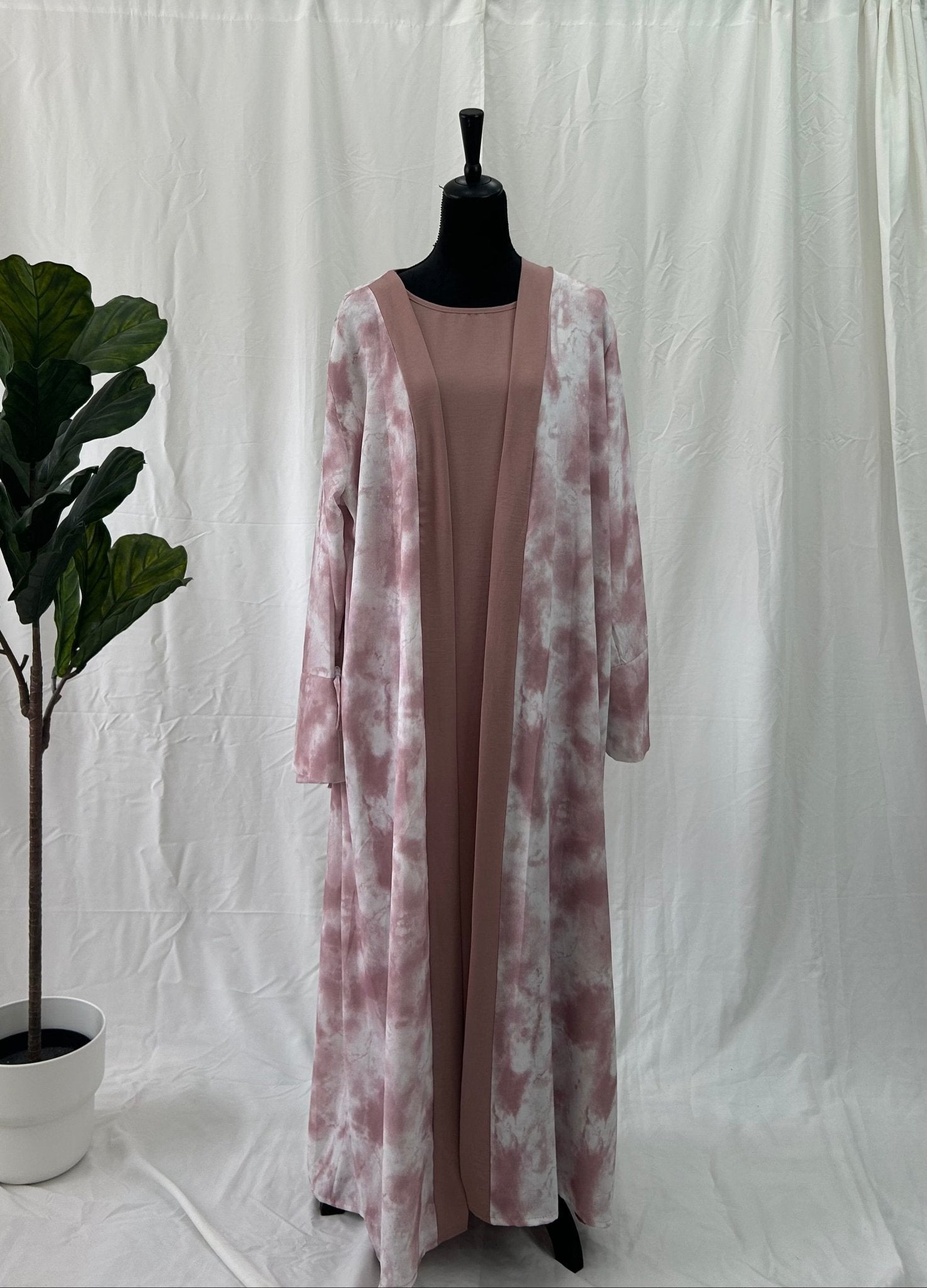 Marble Two Piece Abaya - Faiza's Closet 